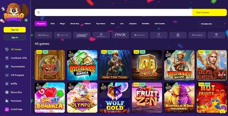 Spielen Sie beliebte Casino-Spiele bei Bingo Bonga Casino