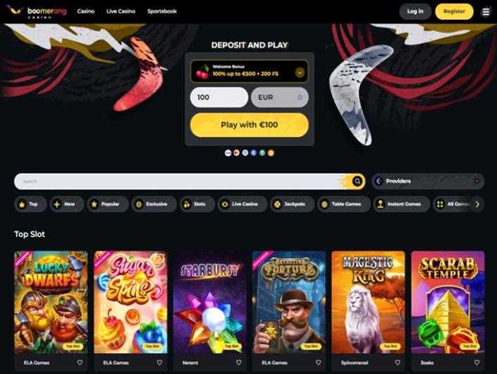 Boomerang online casino